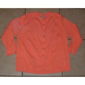 DUCK HEAD Bright Melon Sz Large Casual or Dress Cable Knit Cardigan Sweater